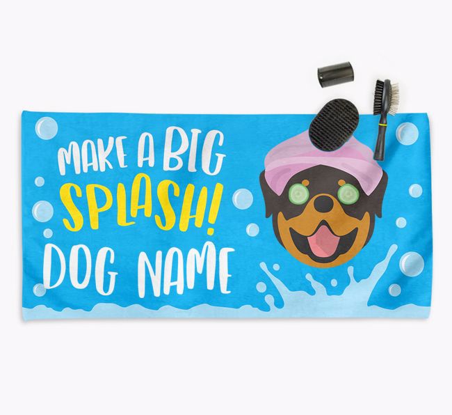 Personalised 'Make a BIG Splash' Towel for your {breedCommonName}